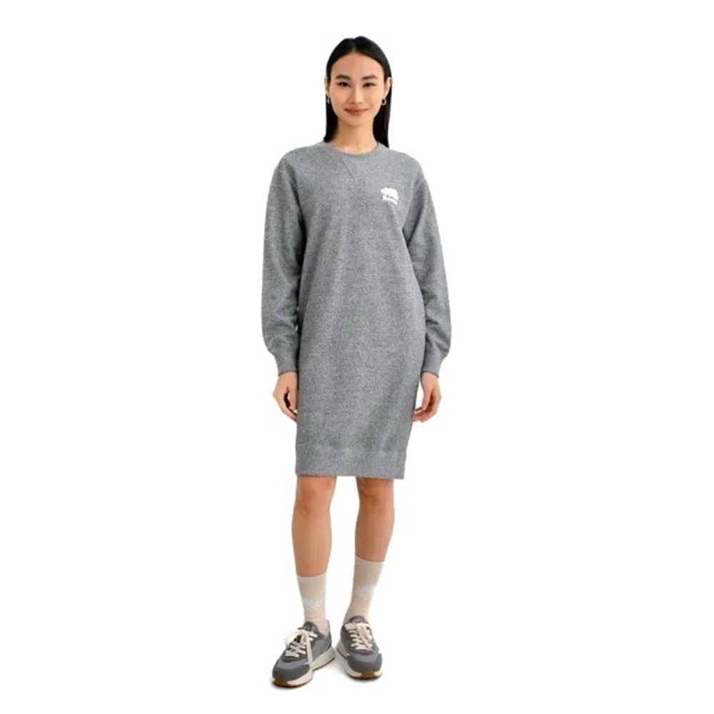ROOTS 100% Cotton Heather Gray Long Sleeve Sweatshirt Dress (XXS)